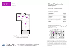 1 pokój, mieszkanie 28,78 m², parter, oferta nr 4.A.0.11, Murapol Apartamenty Na Wzgórzu, Sosnowiec, Sielec, ul. Klimontowska