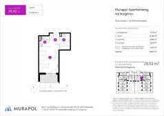 1 pokój, mieszkanie 28,92 m², parter, oferta nr 4.B.0.09, Murapol Apartamenty Na Wzgórzu, Sosnowiec, Sielec, ul. Klimontowska