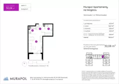 1 pokój, mieszkanie 30,08 m², piętro 3, oferta nr 4.B.3.09, Murapol Apartamenty Na Wzgórzu, Sosnowiec, Sielec, ul. Klimontowska