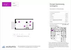 1 pokój, mieszkanie 27,40 m², parter, oferta nr 5.A.0.11, Murapol Apartamenty Na Wzgórzu, Sosnowiec, Sielec, ul. Klimontowska