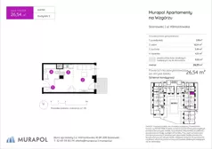 1 pokój, mieszkanie 26,54 m², parter, oferta nr 5.B.0.04, Murapol Apartamenty Na Wzgórzu, Sosnowiec, Sielec, ul. Klimontowska