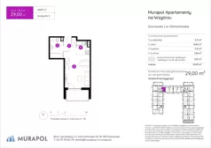 1 pokój, mieszkanie 29,00 m², piętro 2, oferta nr 5.A.2.14, Murapol Apartamenty Na Wzgórzu, Sosnowiec, Sielec, ul. Klimontowska