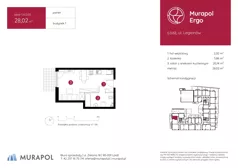 1 pokój, mieszkanie 28,02 m², parter, oferta nr 1.A.0.05, Murapol Ergo, Łódź, Polesie, Stare Polesie, ul. Legionów