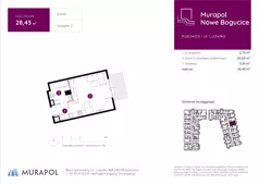 1 pokój, mieszkanie 26,07 m², piętro 1, oferta nr 1.A.1.04, Murapol Nowe Bogucice, Katowice, Bogucice, ul. Ludwika