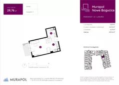 1 pokój, mieszkanie 26,13 m², piętro 1, oferta nr 1.A.1.05, Murapol Nowe Bogucice, Katowice, Bogucice, ul. Ludwika