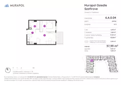 1 pokój, mieszkanie 37,99 m², parter, oferta nr 6.A.0.04, Murapol Osiedle Szafirove, Gliwice, Stare Gliwice, ul. Szafirowa
