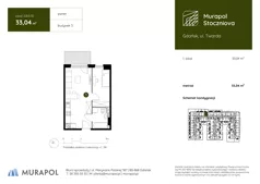 1 pokój, apartament inwestycyjny 32,25 m², piętro 1, oferta nr 3.B.1.09, Murapol Stoczniova, Gdańsk, Młyniska, ul. Twarda