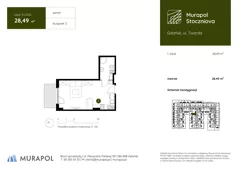 1 pokój, apartament inwestycyjny 27,52 m², piętro 4, oferta nr 3.C.4.09, Murapol Stoczniova, Gdańsk, Młyniska, ul. Twarda