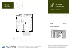 1 pokój, apartament inwestycyjny 43,46 m², piętro 3, oferta nr 3.B.3.11, Murapol Stoczniova, Gdańsk, Młyniska, ul. Twarda