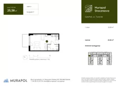 1 pokój, apartament inwestycyjny 25,58 m², piętro 1, oferta nr 3.B.1.04, Murapol Stoczniova, Gdańsk, Młyniska, ul. Twarda