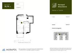 1 pokój, apartament inwestycyjny 35,70 m², piętro 1, oferta nr 3.C.1.03, Murapol Stoczniova, Gdańsk, Młyniska, ul. Twarda