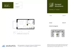 1 pokój, apartament inwestycyjny 25,54 m², piętro 2, oferta nr 3.D.2.05, Murapol Stoczniova, Gdańsk, Młyniska, ul. Twarda