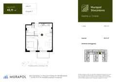 1 pokój, apartament inwestycyjny 43,11 m², piętro 2, oferta nr 3.E.2.02, Murapol Stoczniova, Gdańsk, Młyniska, ul. Twarda