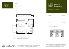 1 pokój, apartament inwestycyjny 48,75 m², piętro 2, oferta nr 3.F.2.07, Murapol Stoczniova, Gdańsk, Młyniska, ul. Twarda
