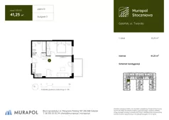 1 pokój, apartament inwestycyjny 41,25 m², piętro 3, oferta nr 3.B.3.01, Murapol Stoczniova, Gdańsk, Młyniska, ul. Twarda