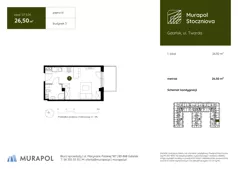 1 pokój, apartament inwestycyjny 26,50 m², piętro 3, oferta nr 3.F.3.04, Murapol Stoczniova, Gdańsk, Młyniska, ul. Twarda