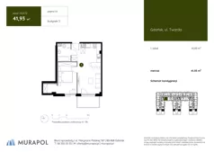 1 pokój, apartament inwestycyjny 41,93 m², piętro 4, oferta nr 3.B.4.12, Murapol Stoczniova, Gdańsk, Młyniska, ul. Twarda
