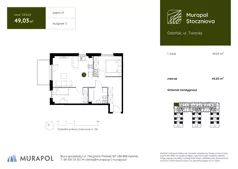 1 pokój, apartament inwestycyjny 49,03 m², piętro 6, oferta nr 3.B.6.04, Murapol Stoczniova, Gdańsk, Młyniska, ul. Twarda