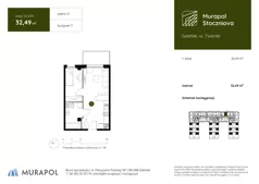 1 pokój, apartament inwestycyjny 32,49 m², piętro 6, oferta nr 3.E.6.04, Murapol Stoczniova, Gdańsk, Młyniska, ul. Twarda