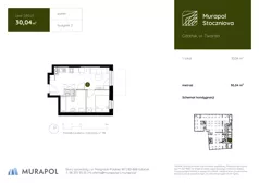 1 pokój, apartament inwestycyjny 29,28 m², piętro 1, oferta nr 2.B.1.04, Murapol Stoczniova - Etap II, Gdańsk, Młyniska, ul. Twarda