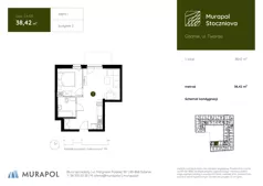 1 pokój, apartament inwestycyjny 36,51 m², piętro 3, oferta nr 2.D.3.19, Murapol Stoczniova - Etap II, Gdańsk, Młyniska, ul. Twarda