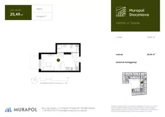 1 pokój, apartament inwestycyjny 25,47 m², piętro 1, oferta nr 2.B.1.05, Murapol Stoczniova - Etap II, Gdańsk, Młyniska, ul. Twarda