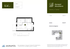 1 pokój, apartament inwestycyjny 30,67 m², piętro 6, oferta nr 2.B.6.10, Murapol Stoczniova - Etap II, Gdańsk, Młyniska, ul. Twarda