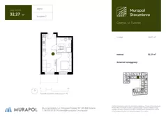 1 pokój, apartament inwestycyjny 30,67 m², piętro 6, oferta nr 2.B.6.10, Murapol Stoczniova - Etap II, Gdańsk, Młyniska, ul. Twarda