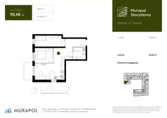 1 pokój, apartament inwestycyjny 50,68 m², piętro 4, oferta nr 2.D.4.03, Murapol Stoczniova - Etap II, Gdańsk, Młyniska, ul. Twarda