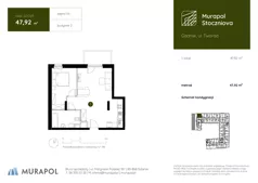 1 pokój, apartament inwestycyjny 47,92 m², piętro 7, oferta nr 2.D.7.03, Murapol Stoczniova - Etap II, Gdańsk, Młyniska, ul. Twarda