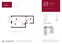 2 pokoje, mieszkanie 42,29 m², parter, oferta nr 4.B.0.06, Murapol Helio, Toruń, Wrzosy, JAR, ul. Heweliusza