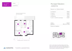 2 pokoje, mieszkanie 43,11 m², piętro 1, oferta nr 26.A.1.8, Murapol Siewierz Jeziorna, Siewierz, ul. Jeziorna