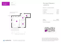 2 pokoje, mieszkanie 42,00 m², parter, oferta nr 26.A.0.6, Murapol Siewierz Jeziorna, Siewierz, ul. Jeziorna