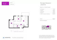 2 pokoje, mieszkanie 50,68 m², piętro 3, oferta nr 26.A.3.1, Murapol Siewierz Jeziorna, Siewierz, ul. Jeziorna