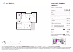 2 pokoje, mieszkanie 43,86 m², parter, oferta nr 12.B.0.2, Murapol Siewierz Jeziorna, Siewierz, ul. Jeziorna