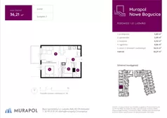 2 pokoje, mieszkanie 36,21 m², parter, oferta nr 2.A.0.07, Murapol Nowe Bogucice, Katowice, Bogucice, ul. Ludwika