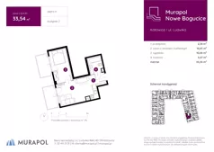 2 pokoje, mieszkanie 33,54 m², piętro 4, oferta nr 2.B.4.10, Murapol Nowe Bogucice, Katowice, Bogucice, ul. Ludwika
