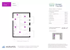 2 pokoje, mieszkanie 61,96 m², piętro 3, oferta nr 2.A.3.10, Murapol Trzy Lipki, Bielsko-Biała, Stare Bielsko, ul. Muszlowa