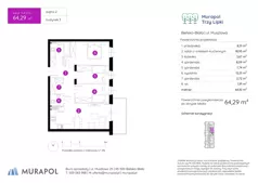 2 pokoje, mieszkanie 64,29 m², piętro 2, oferta nr 3.A.2.10, Murapol Trzy Lipki, Bielsko-Biała, Stare Bielsko, ul. Muszlowa
