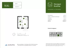 2 pokoje, mieszkanie 40,86 m², parter, oferta nr 3.A.0.07, Murapol EcoOne, Warszawa, Białołęka, Brzeziny, ul. Ostródzka
