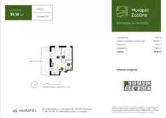 2 pokoje, mieszkanie 39,18 m², piętro 3, oferta nr 2.A.3.04, Murapol EcoOne, Warszawa, Białołęka, Brzeziny, ul. Ostródzka
