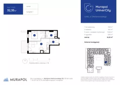2 pokoje, mieszkanie 32,35 m², parter, oferta nr 1.C.0.15, Murapol UniverCity, Łódź, Śródmieście, ul. Stefanowskiego