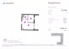 2 pokoje, mieszkanie 29,89 m², piętro 3, oferta nr 1.C.3.06, Murapol Forum, Łódź, Śródmieście, ul. Targowa