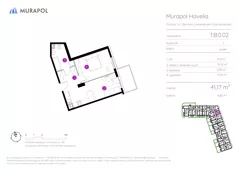 2 pokoje, mieszkanie 41,17 m², parter, oferta nr 1.B.0.02, Murapol Havelia, Poznań, Winogrady, Stare Winogrady, ul. Ziarnista