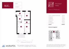 3 pokoje, mieszkanie 48,04 m², parter, oferta nr 4.B.0.10, Murapol Helio, Toruń, Wrzosy, JAR, ul. Heweliusza