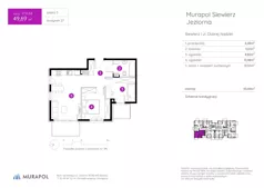 3 pokoje, mieszkanie 49,69 m², piętro 3, oferta nr 27.A.3.6, Murapol Siewierz Jeziorna, Siewierz, ul. Jeziorna