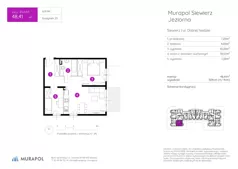 3 pokoje, mieszkanie 48,03 m², piętro 3, oferta nr 25.A.3.5, Murapol Siewierz Jeziorna, Siewierz, ul. Jeziorna