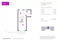 3 pokoje, mieszkanie 48,03 m², piętro 3, oferta nr 25.A.3.5, Murapol Siewierz Jeziorna - Budynek 25 i 26, Siewierz, ul. Jeziorna