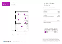 3 pokoje, mieszkanie 49,45 m², piętro 3, oferta nr 25.A.3.6, Murapol Siewierz Jeziorna - Budynek 25 i 26, Siewierz, ul. Jeziorna