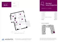 3 pokoje, mieszkanie 48,24 m², parter, oferta nr 2.B.0.08, Murapol Nowe Bogucice, Katowice, Bogucice, ul. Ludwika